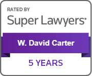 Rated By Super Lawyers | W. David Carter | 5 Years